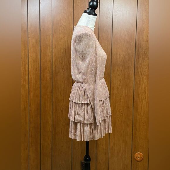 Sabina Musayev Monique Metallic Minidress size M - Picture 7 of 10